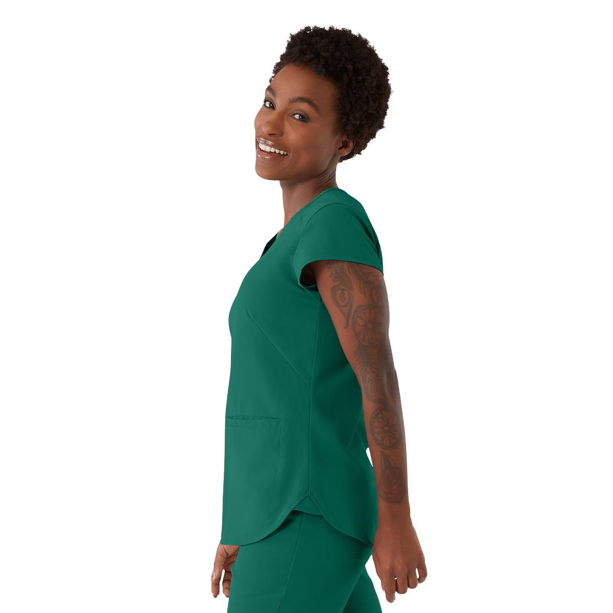 Monroe AVE Women's V-Neck Tunic Style Scrub Tops (Style 4805)