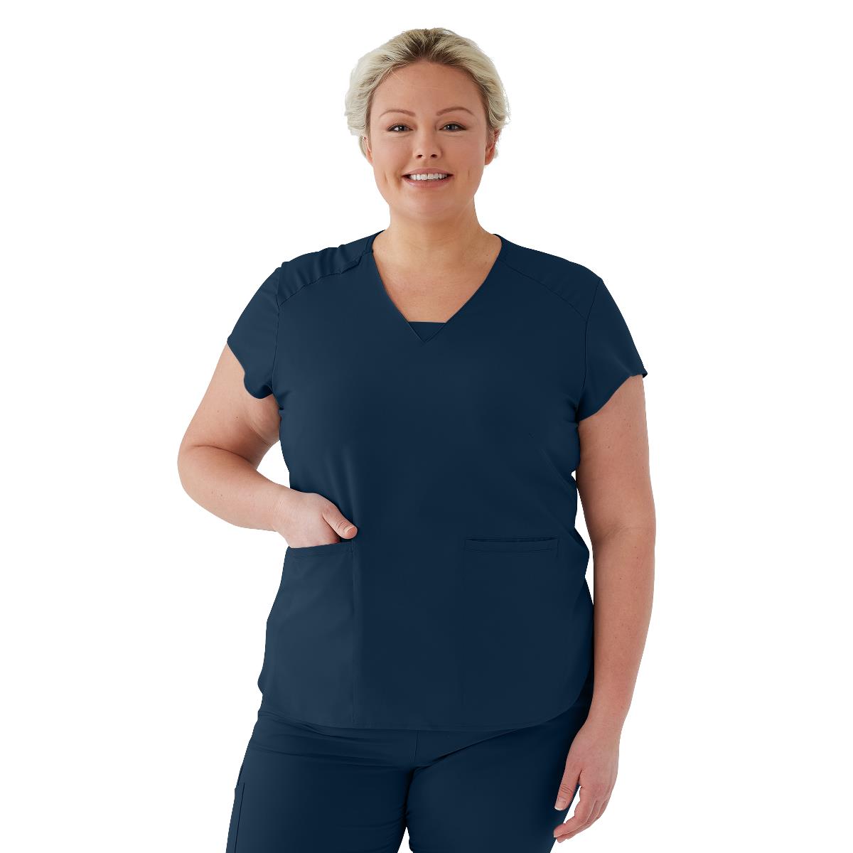 Monroe AVE Women's V-Neck Tunic Style Scrub Tops (Style 4805)