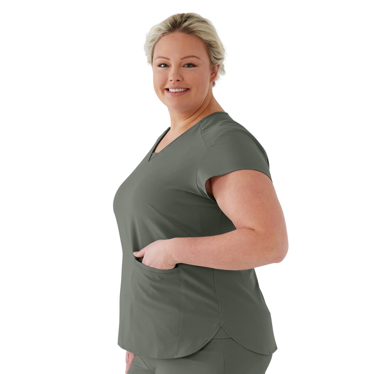 Monroe AVE Women's V-Neck Tunic Style Scrub Tops (Style 4805)