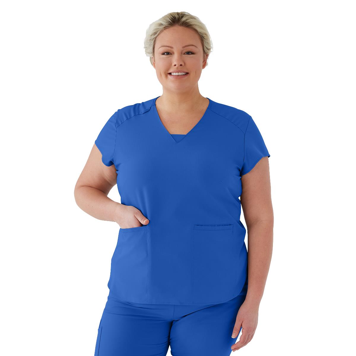 Monroe AVE Women's V-Neck Tunic Style Scrub Tops (Style 4805)