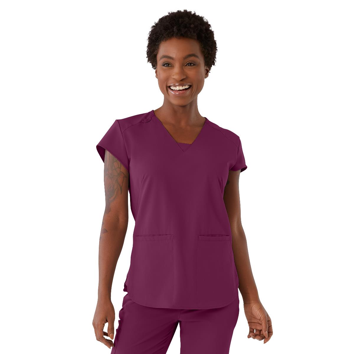 Monroe AVE Women's V-Neck Tunic Style Scrub Tops (Style 4805)