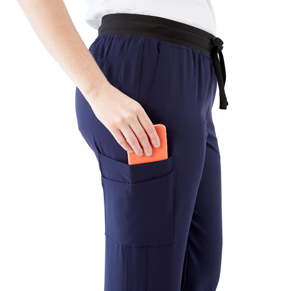 Varick AVE Women's Midrise 6-Pocket Scrub Pants - Tall Length (Style 4913)