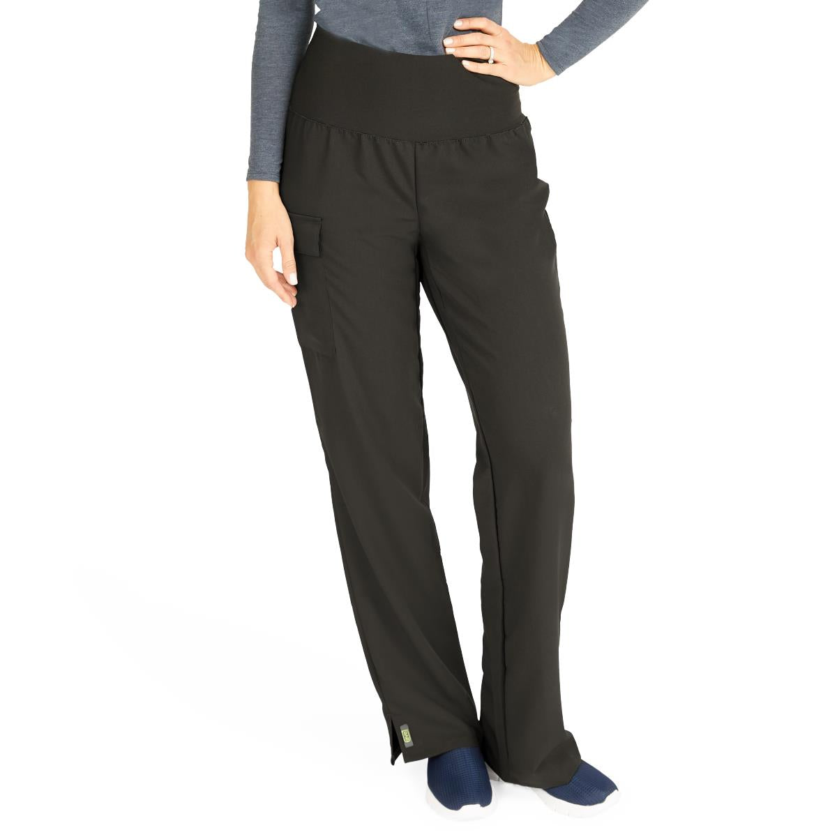 Ocean AVE Women's Wide Waistband Stretch Scrub Pants - Tall Length (Style 5560)