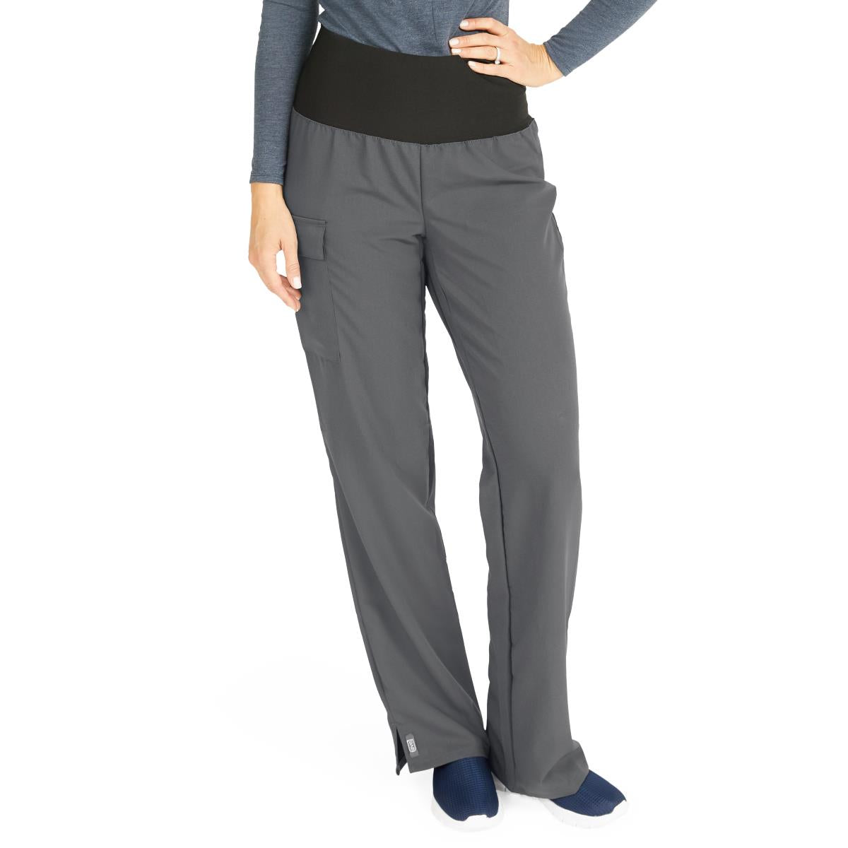Ocean AVE Women's Wide Waistband Stretch Scrub Pants - Tall Length (Style 5560)