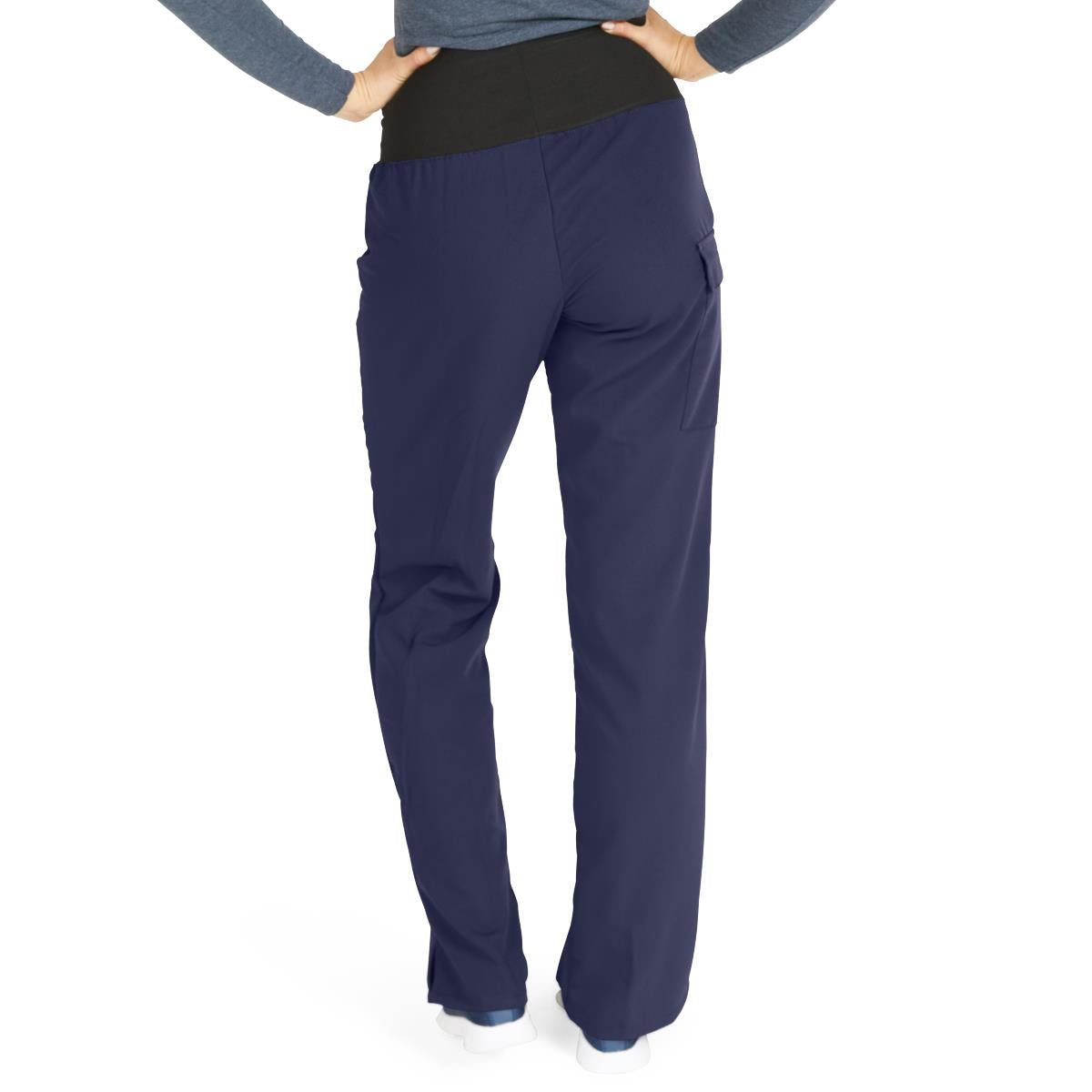 Ocean AVE Women's Wide Waistband Stretch Scrub Pants - Tall Length (Style 5560)