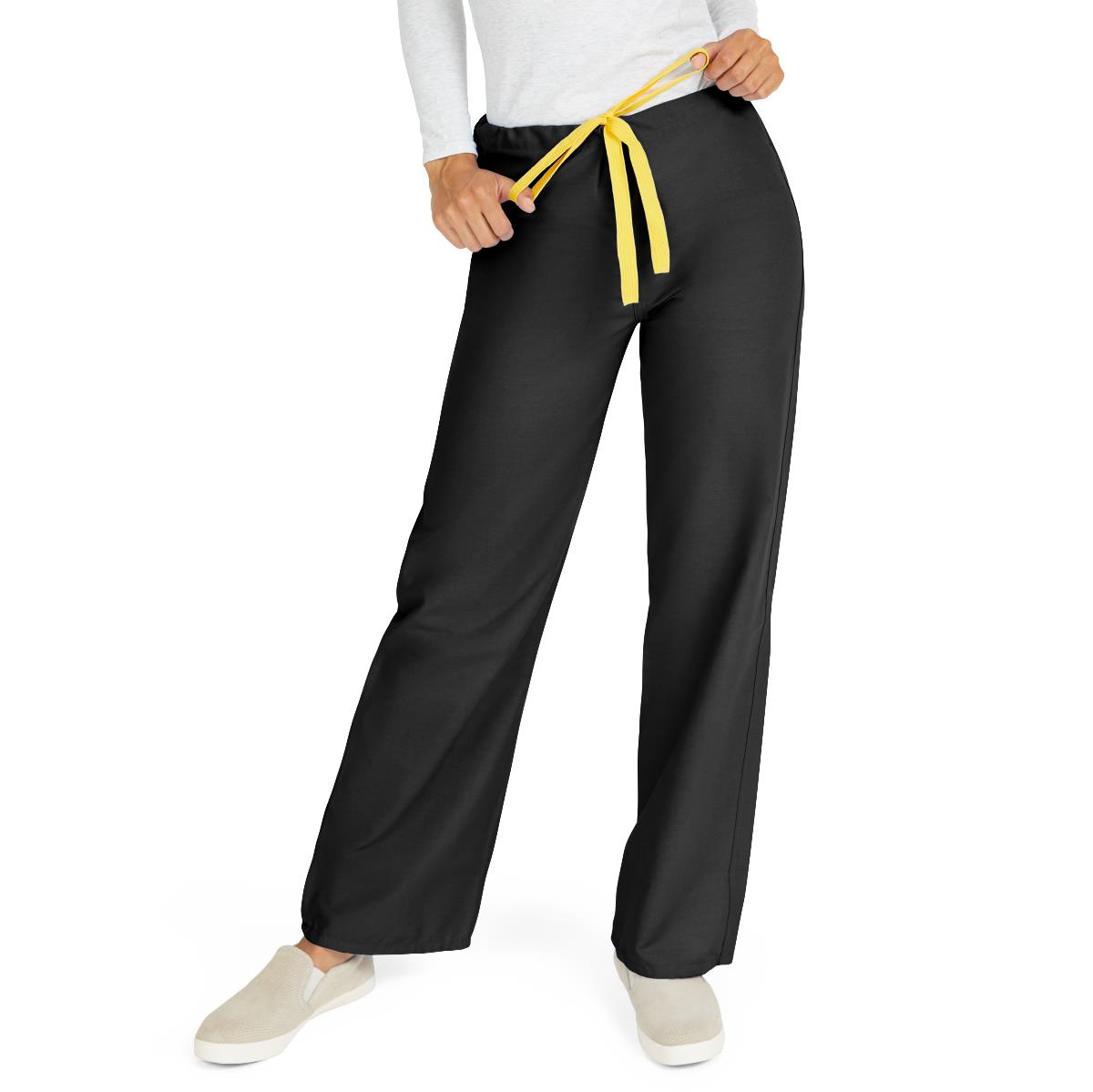 AngelStat Scrub Pants with Angelica Color Coding - Black (Style 600)
