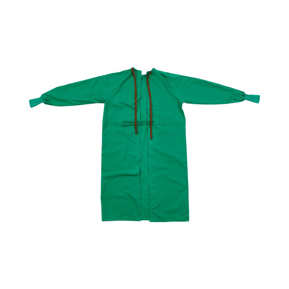 Close-up of the tunnel-belt feature on a Medline Cover Gown.