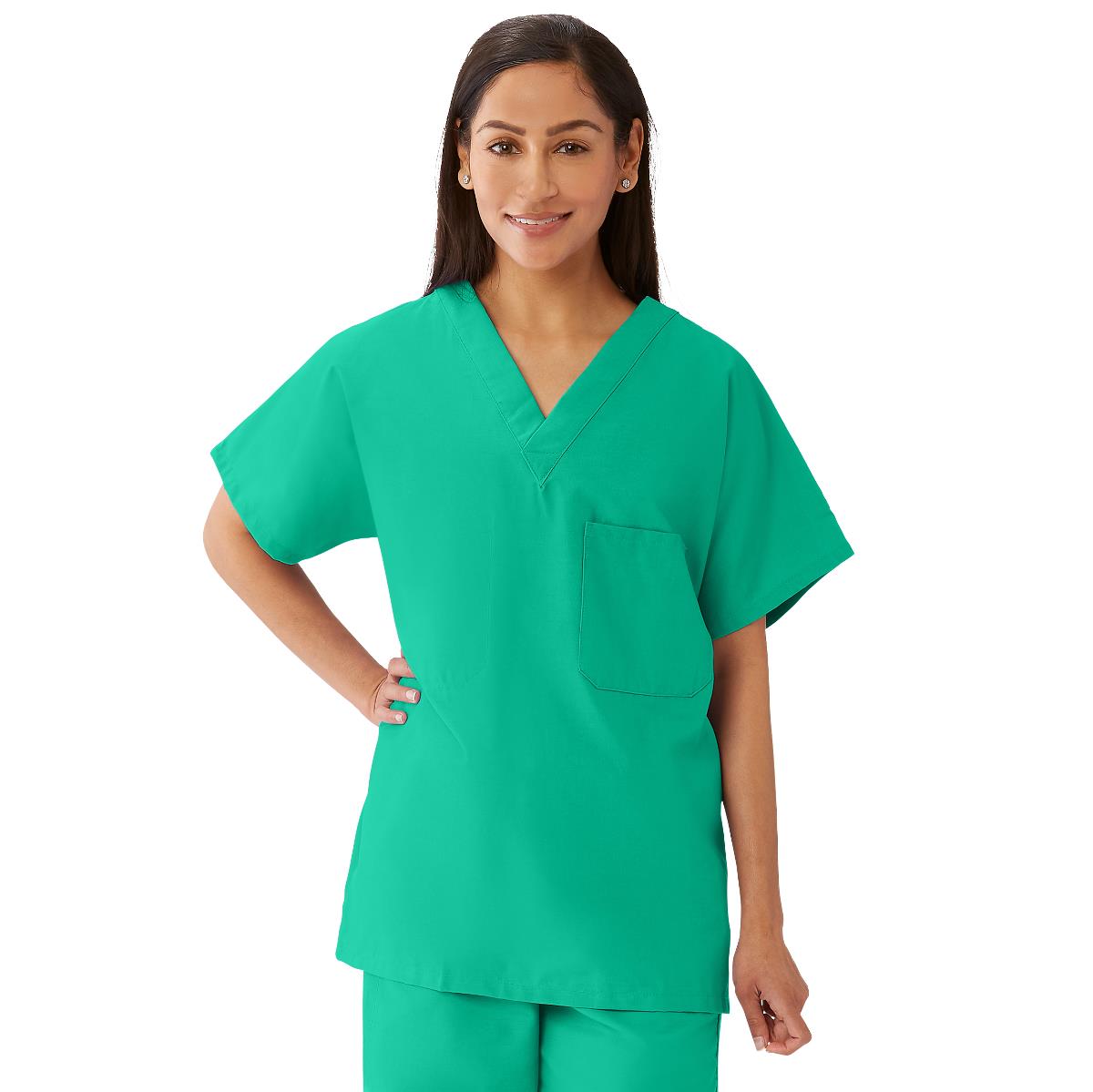 CottonCare Unisex 1-Pocket Scrub Tops for Hyperbaric Units (Style 658)