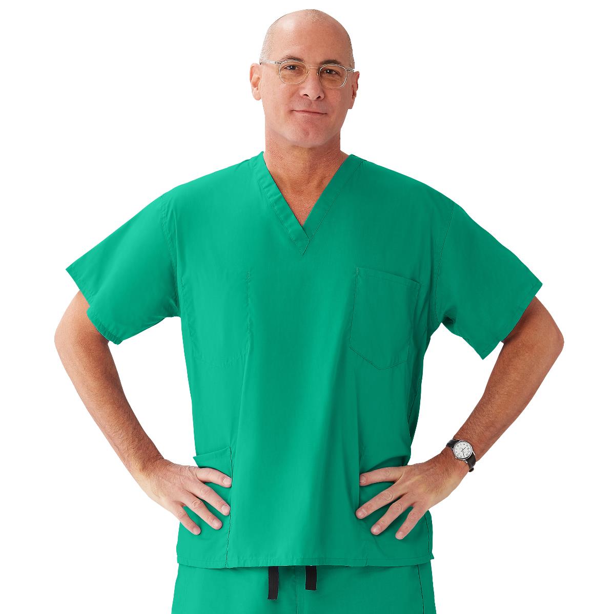 Encore Unisex Reversible V-Neck Scrub Top with 4 Pockets - BeHope