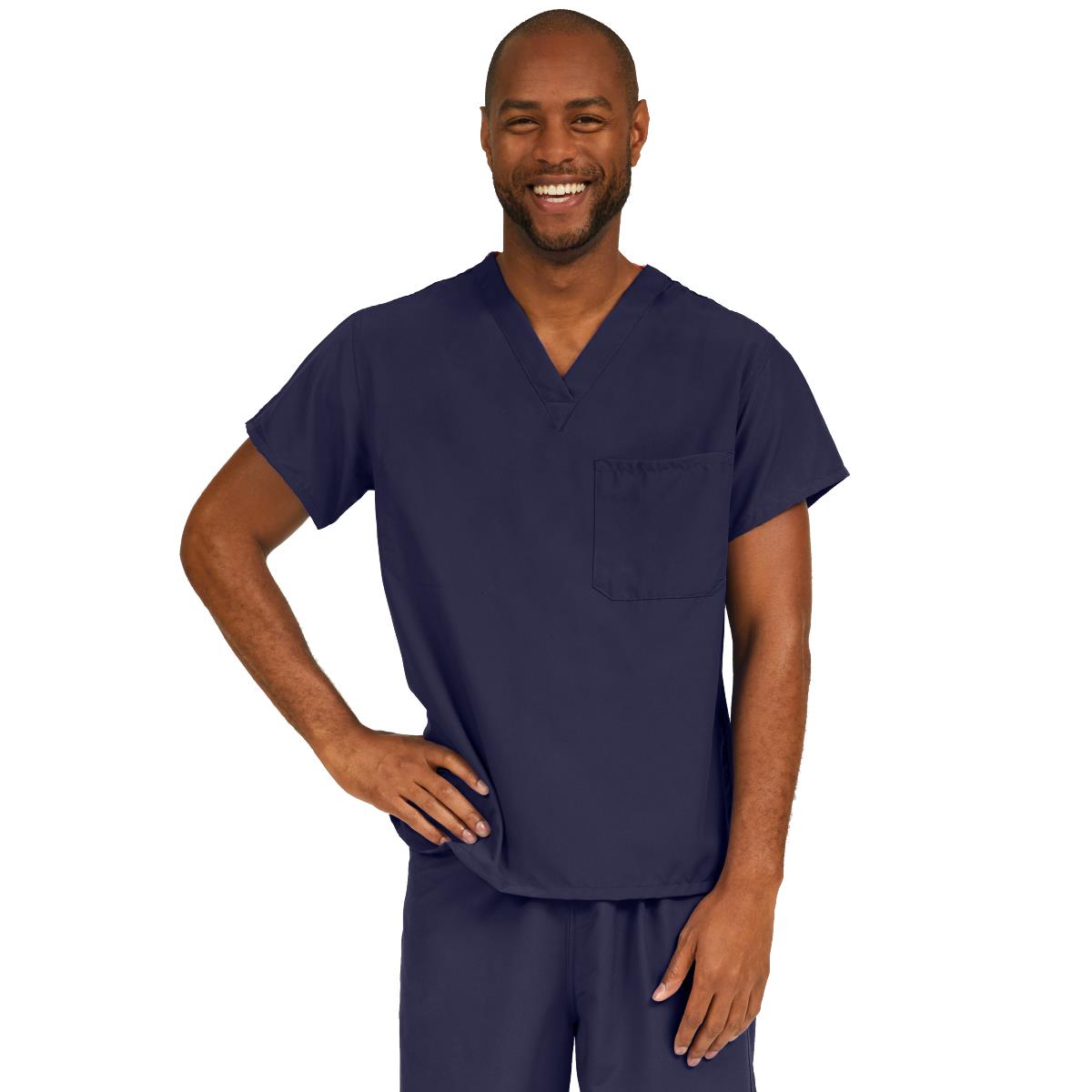 PerforMAX Unisex Reversible 1-Pocket Scrub Tops with Chest Pocket (Style 810)