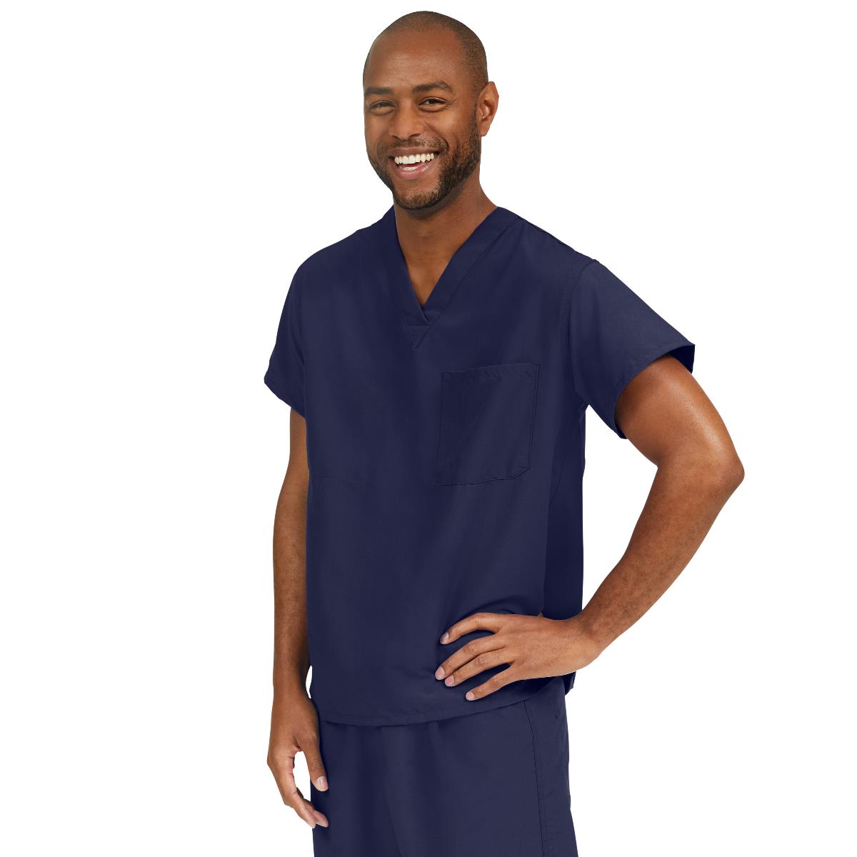 PerforMAX Unisex Reversible V-Neck Scrub Tops with 2 Pockets - BeHope