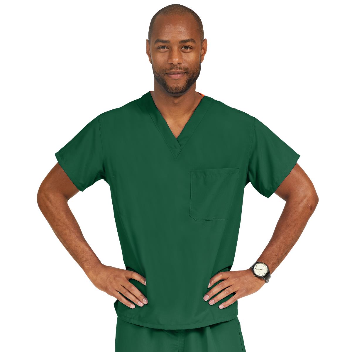 PerforMAX Unisex Reversible 1-Pocket Scrub Tops with Chest Pocket (Style 810)