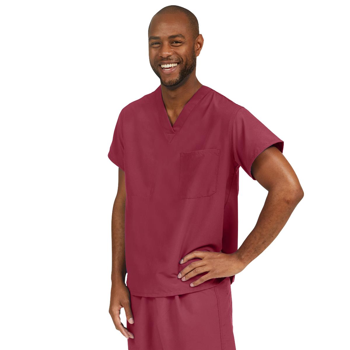 PerforMAX Unisex Reversible 1-Pocket Scrub Tops with Chest Pocket (Style 810)