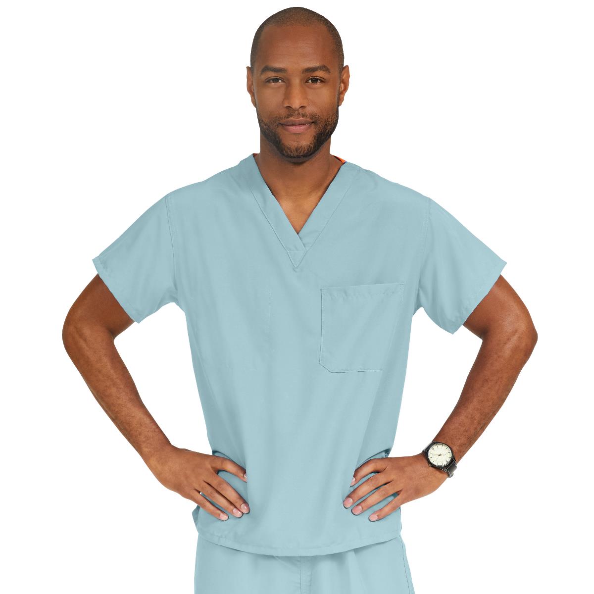 PerforMAX Unisex Reversible 1-Pocket Scrub Tops with Chest Pocket (Style 810)