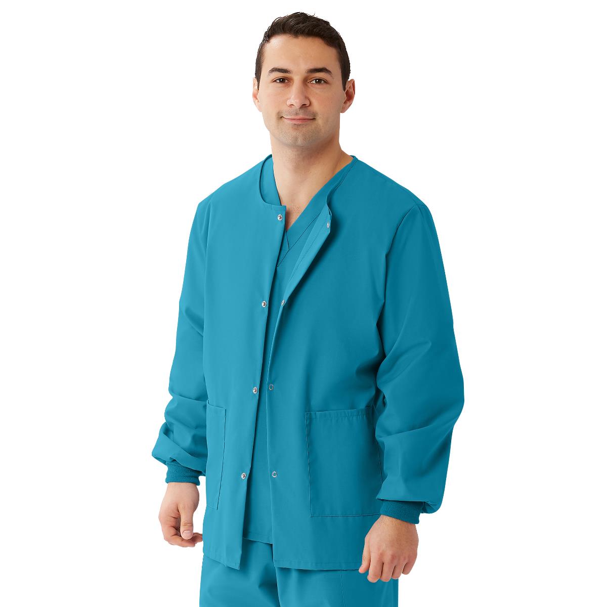 AngelStat Style 849 Unisex Scrub Jackets - Peacock