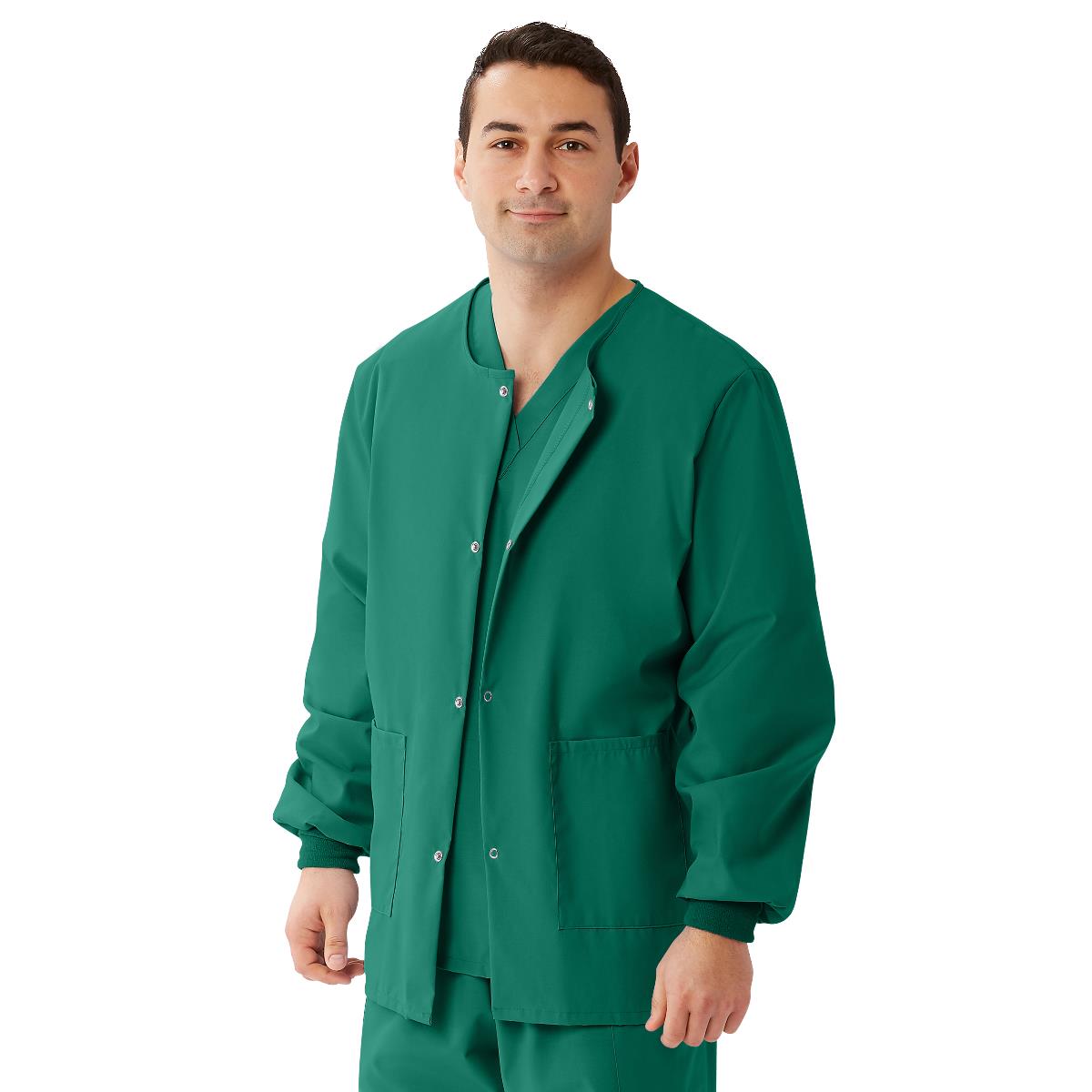 AngelStat Style 849 Unisex Scrub Jackets - Emerald