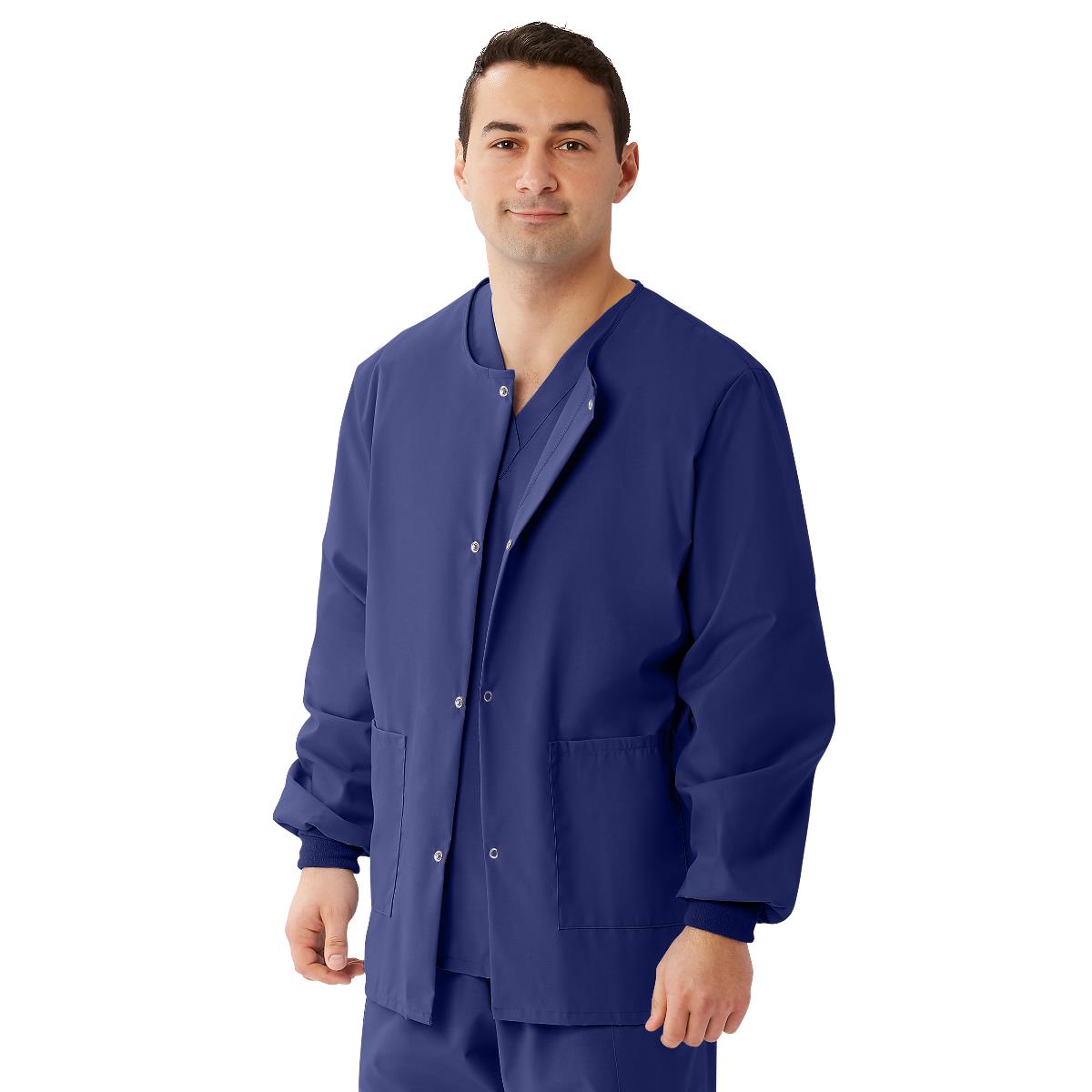 AngelStat Style 849 Unisex Scrub Jackets - Navy