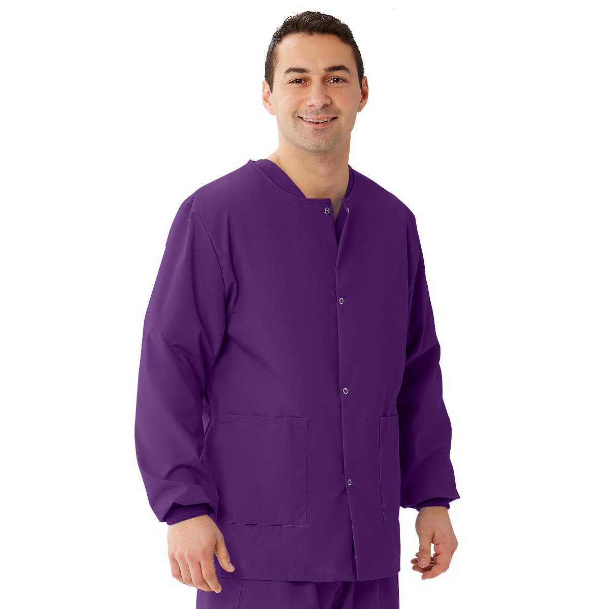 AngelStat Style 849 Unisex Scrub Jackets - Purple