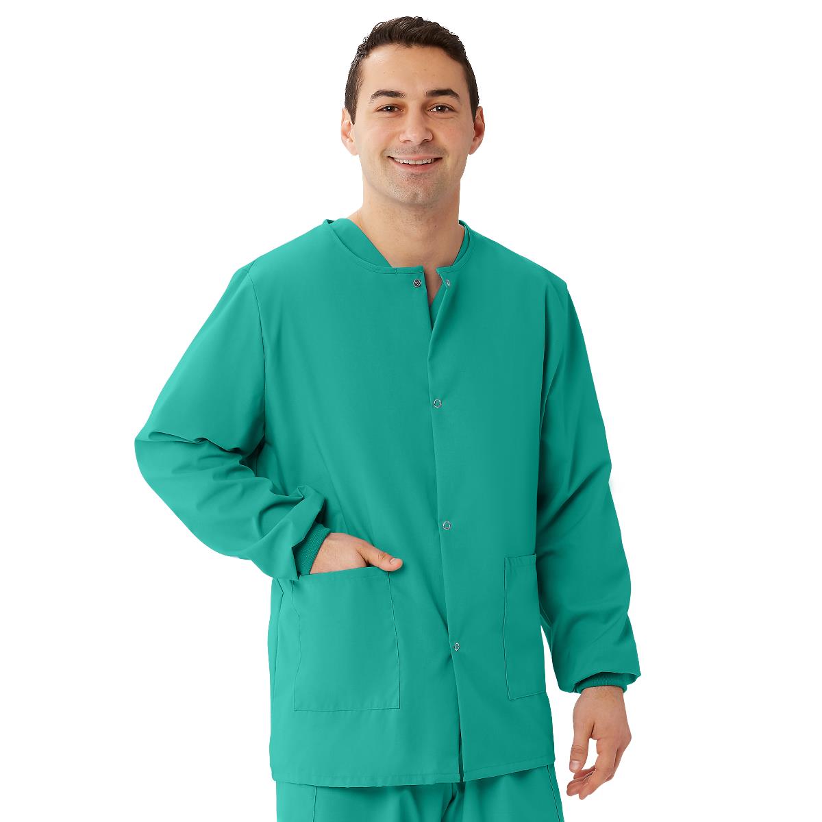 AngelStat Style 849 Unisex Scrub Jackets -Jade