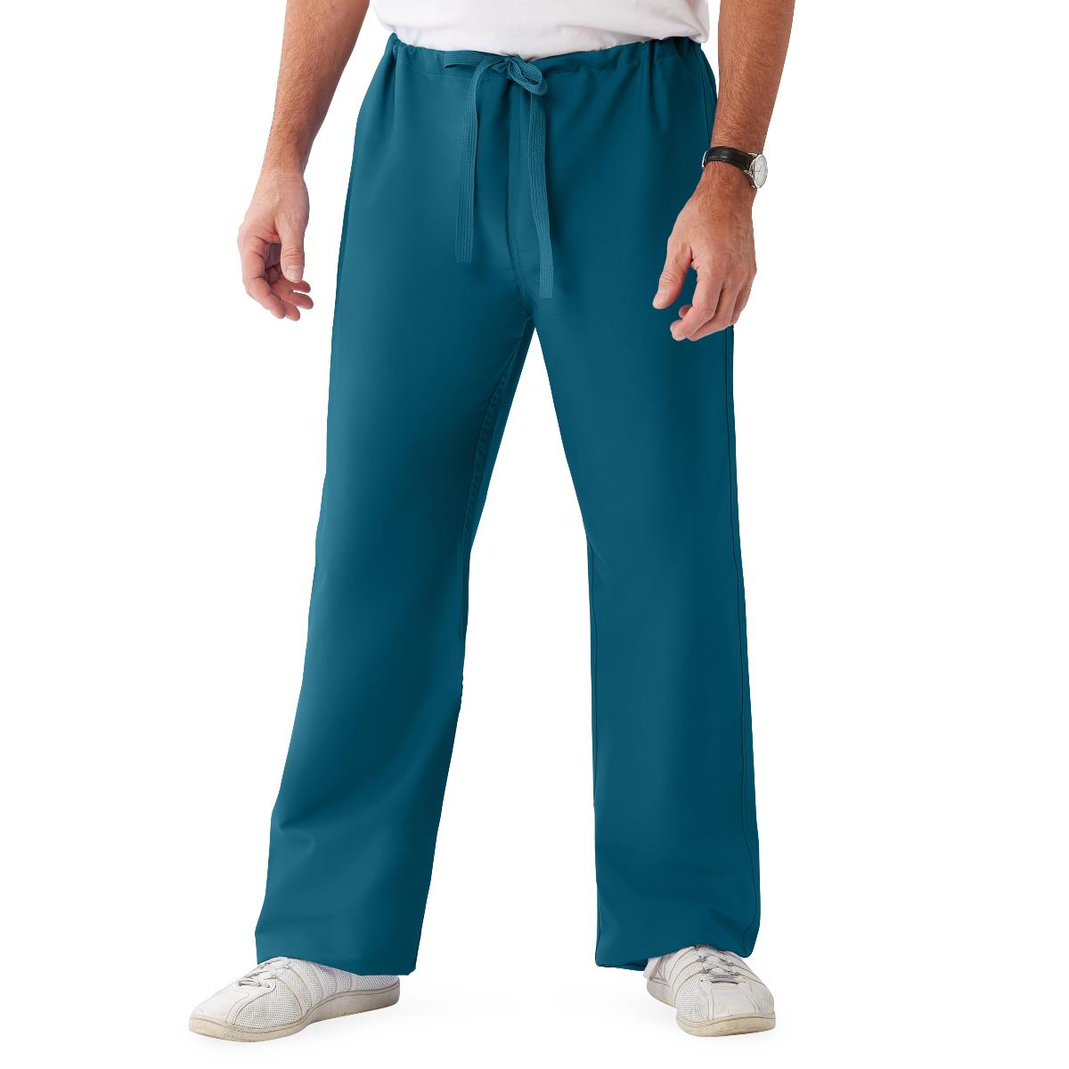ComfortEase Unisex Reversible Scrub Pants - Blue (Style 900)