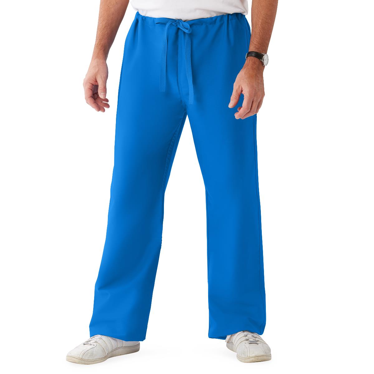 ComfortEase Unisex Reversible Scrub Pants - Blue (Style 900)