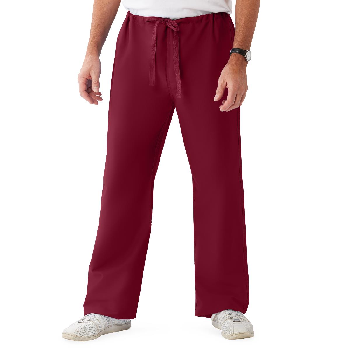 ComfortEase Unisex Reversible Scrub Pants - Red (Style 900)