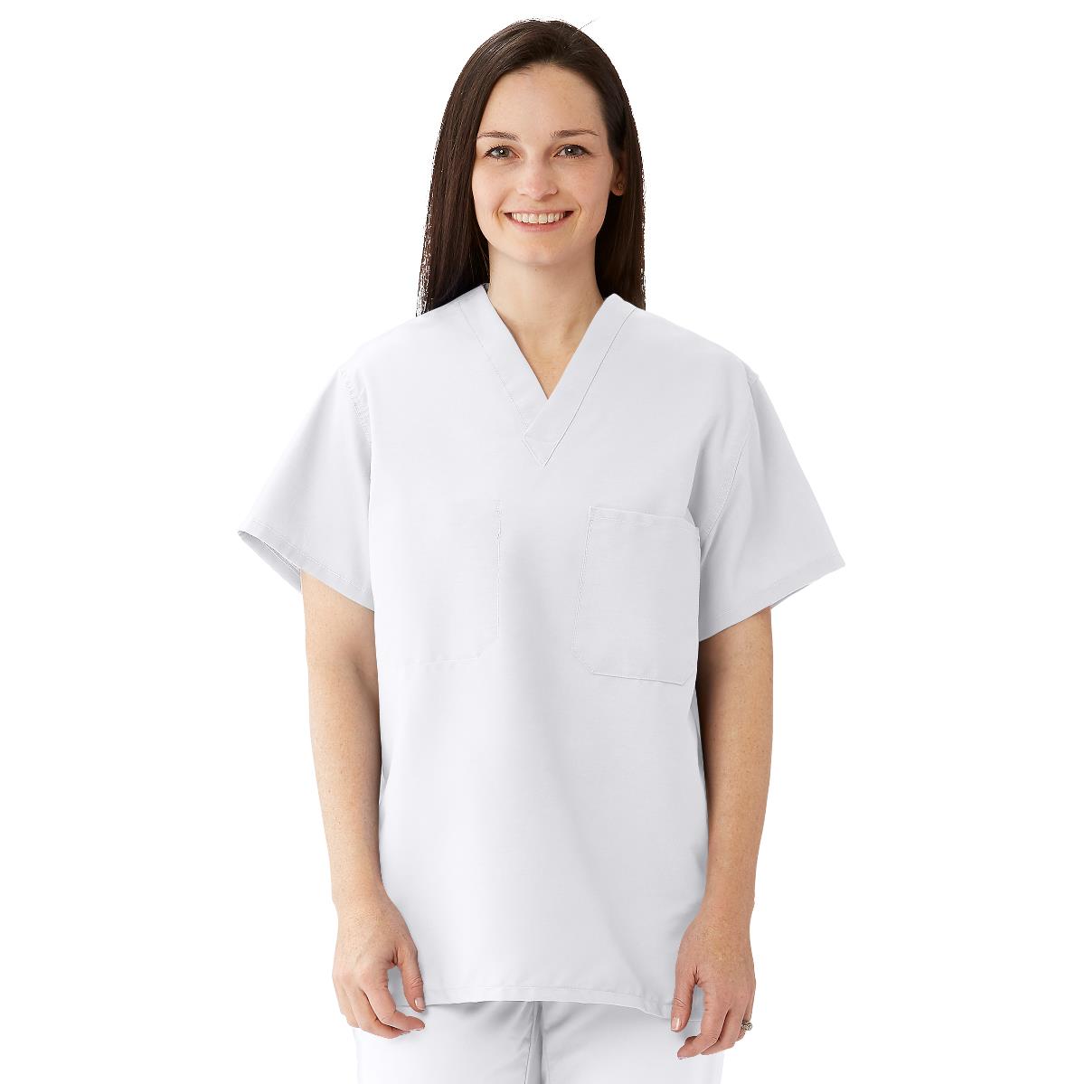 ComfortEase Unisex Reversible 1-Pocket Scrub Tops (Style 910)