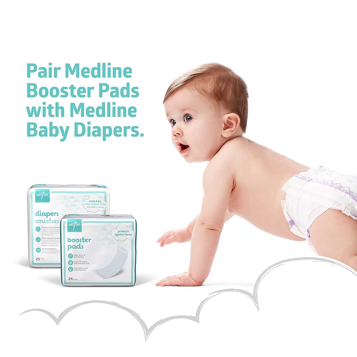 Medline Thin Booster Diaper Liners - BeHope