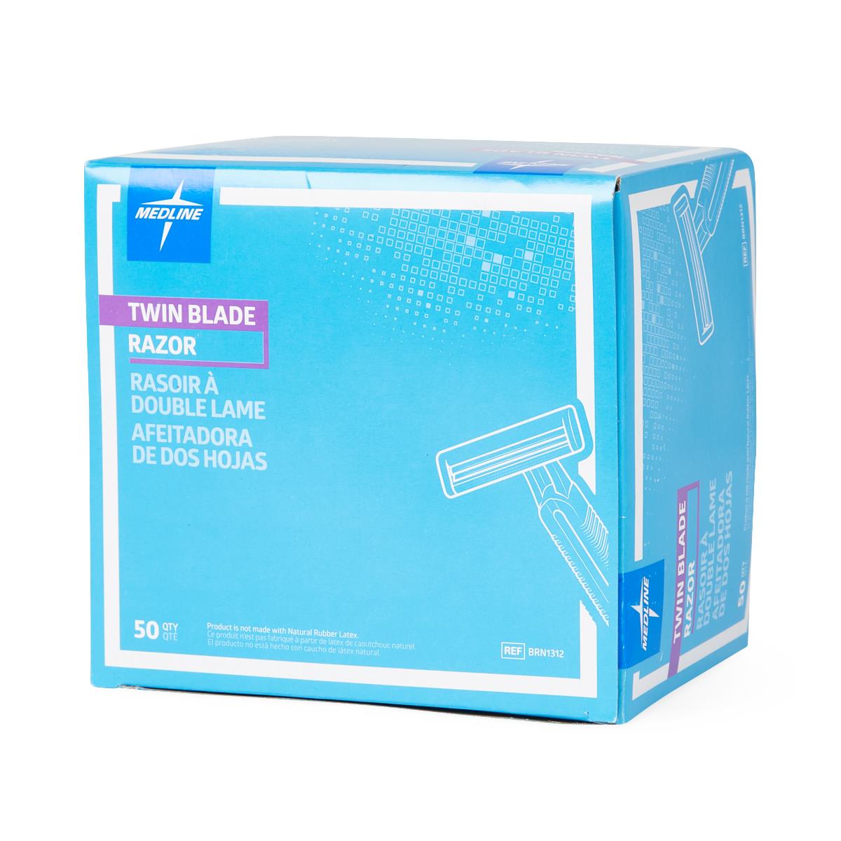 Medline Disposable Twin Blade Facial Razor