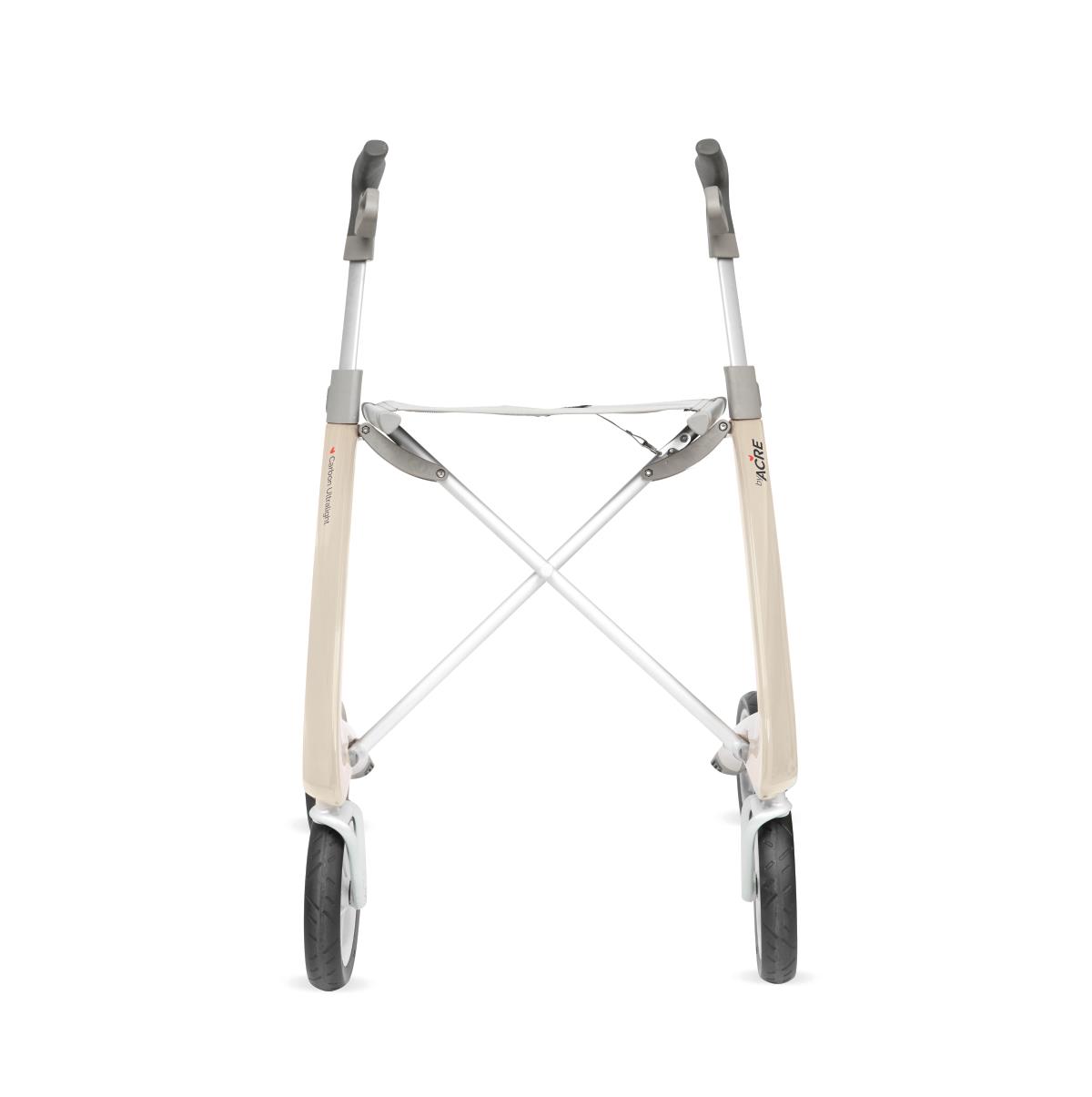Byacre Carbon Ultralight Rollator, close-up of wheel and brake.