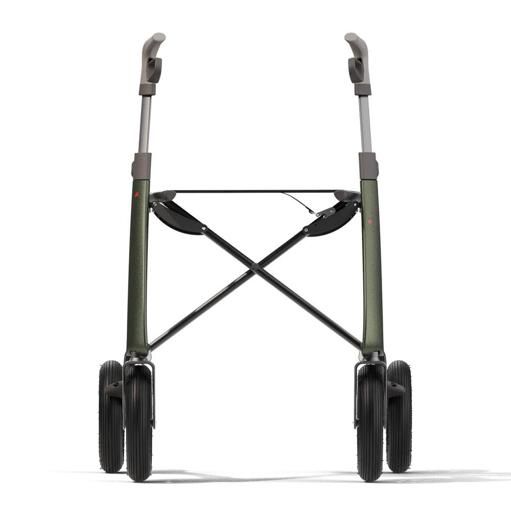 Byacre Carbon Overland Rollator, side view, highlighting its sleek design.