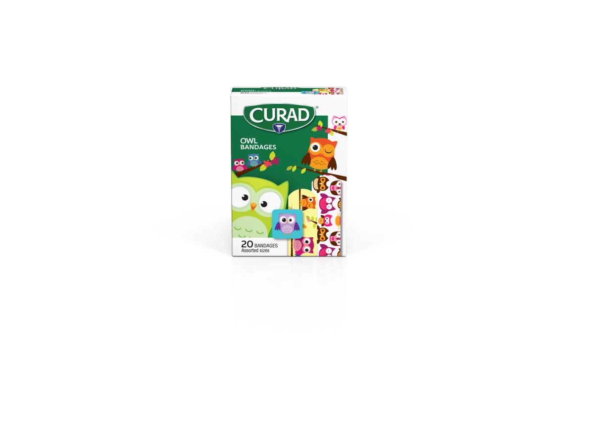 Curad Owl Design Pediatric Adhesive Bandages - BeHope