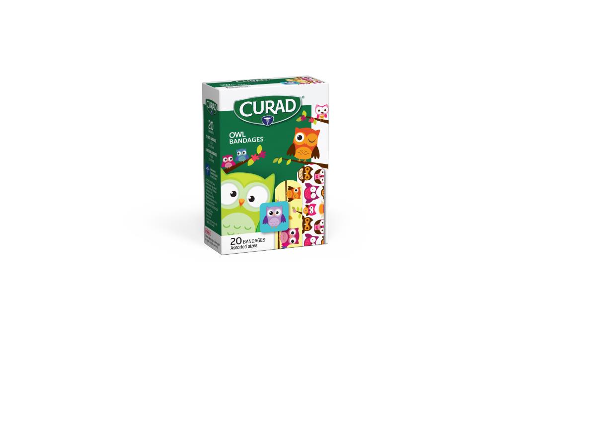 Curad Owl Design Pediatric Adhesive Bandages - BeHope