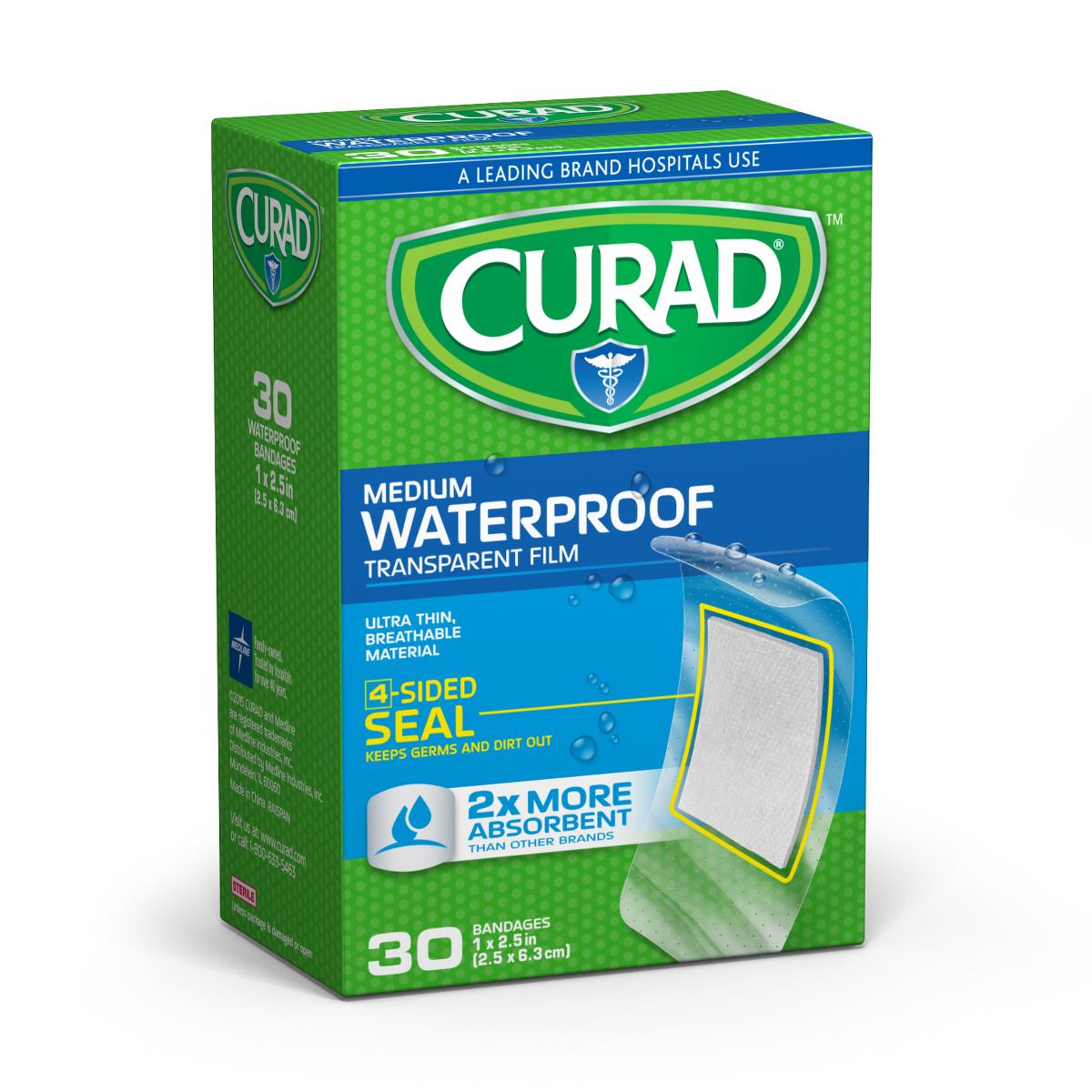 CURAD Clear Waterproof Adhesive Bandages