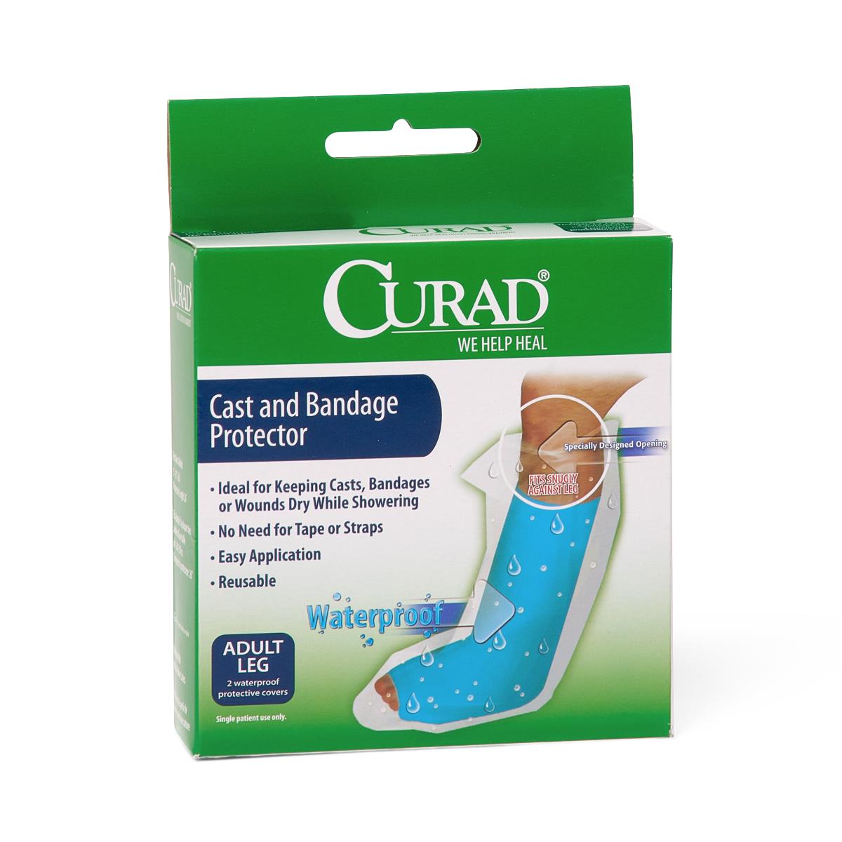 Curad Cast Protector, packaging details and product features.