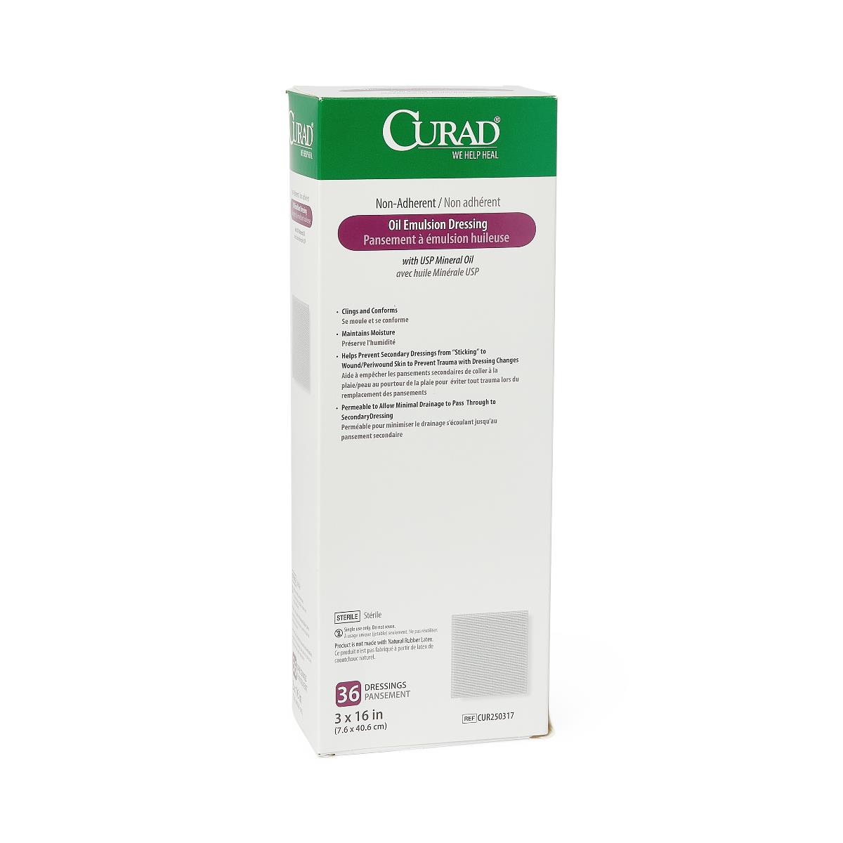 CURAD Nonadherent Sterile Oil Emulsion Dressings