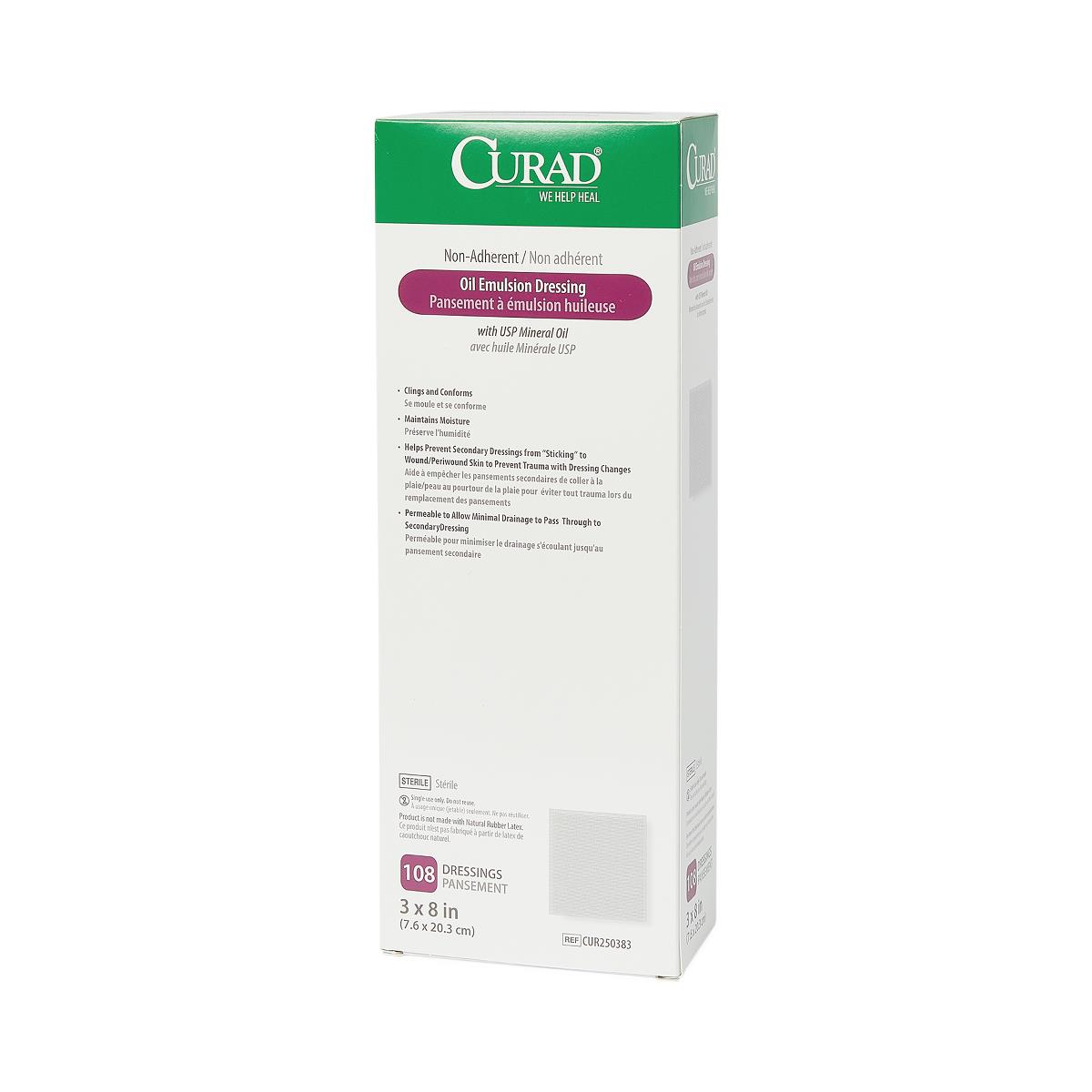 CURAD Nonadherent Sterile Oil Emulsion Dressings