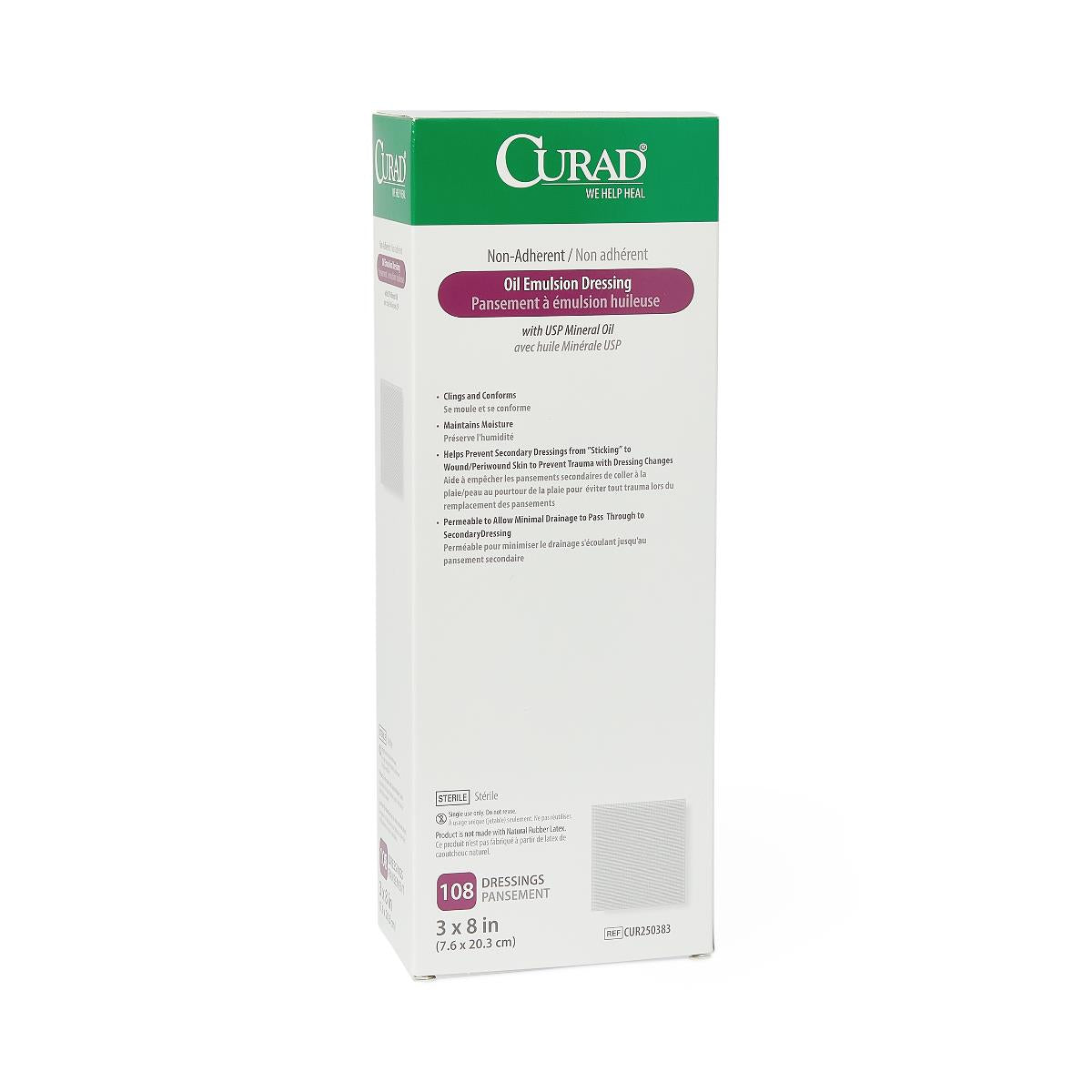 CURAD Nonadherent Sterile Oil Emulsion Dressings