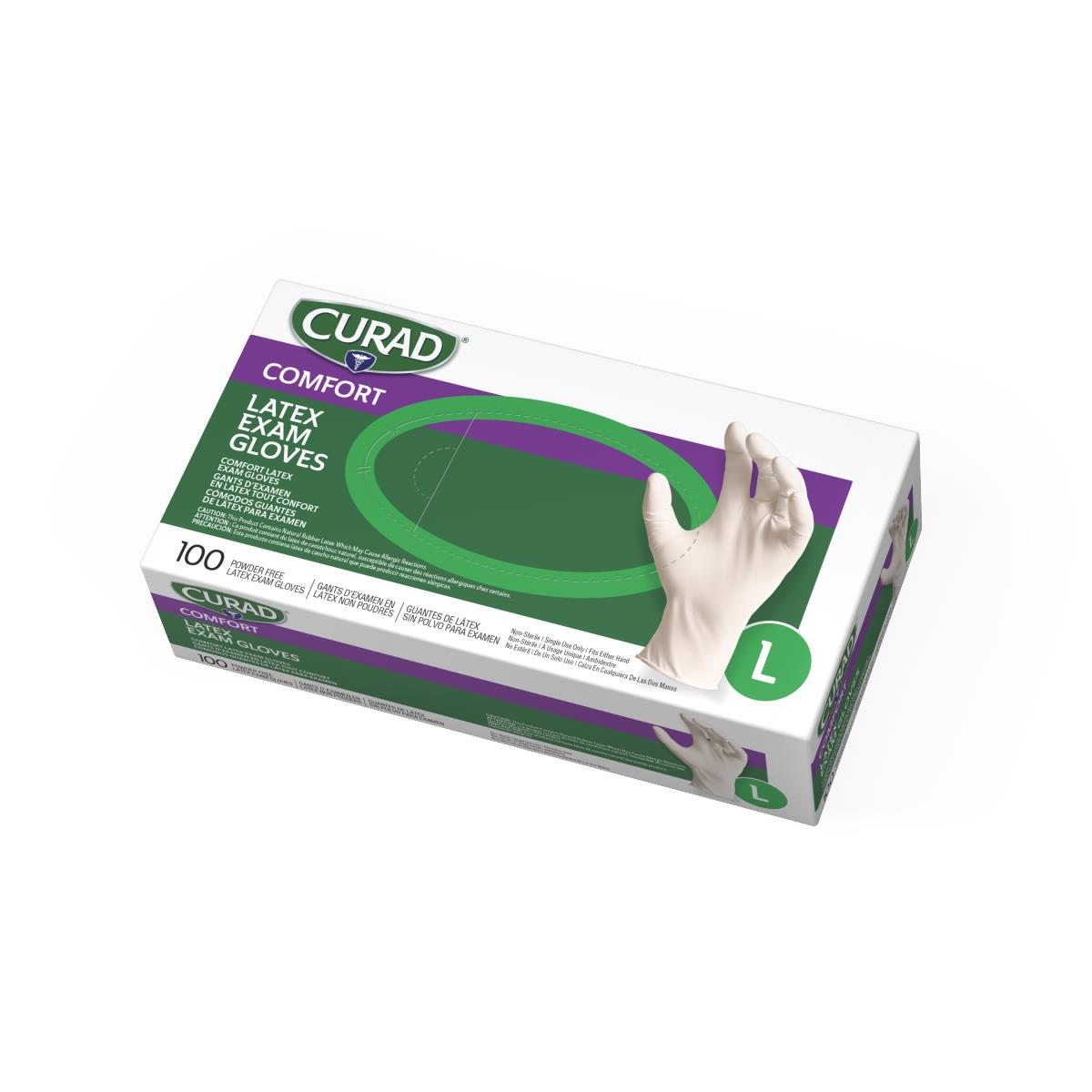 CURAD Powder-Free Textured Latex Exam Gloves - BeHope