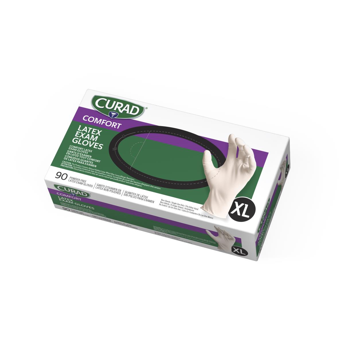 CURAD Powder-Free Textured Latex Exam Gloves - BeHope