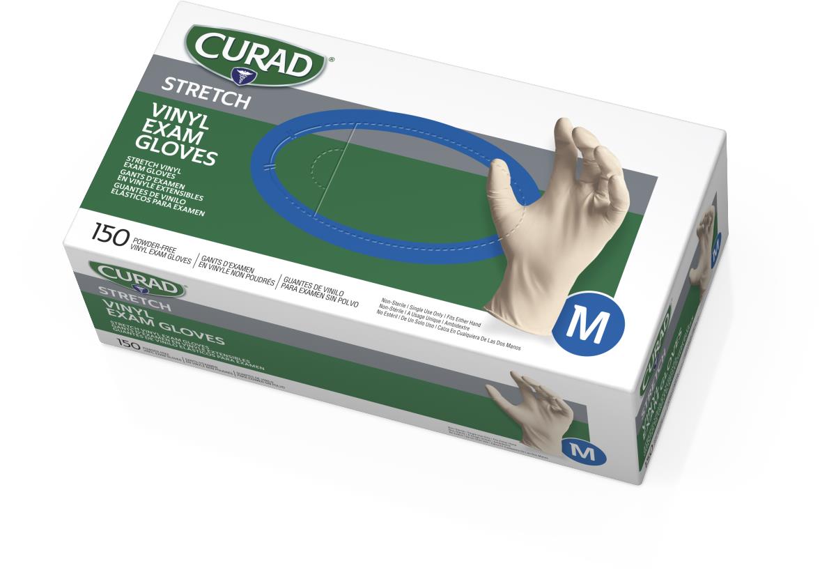 CURAD Stretch Vinyl Exam Gloves