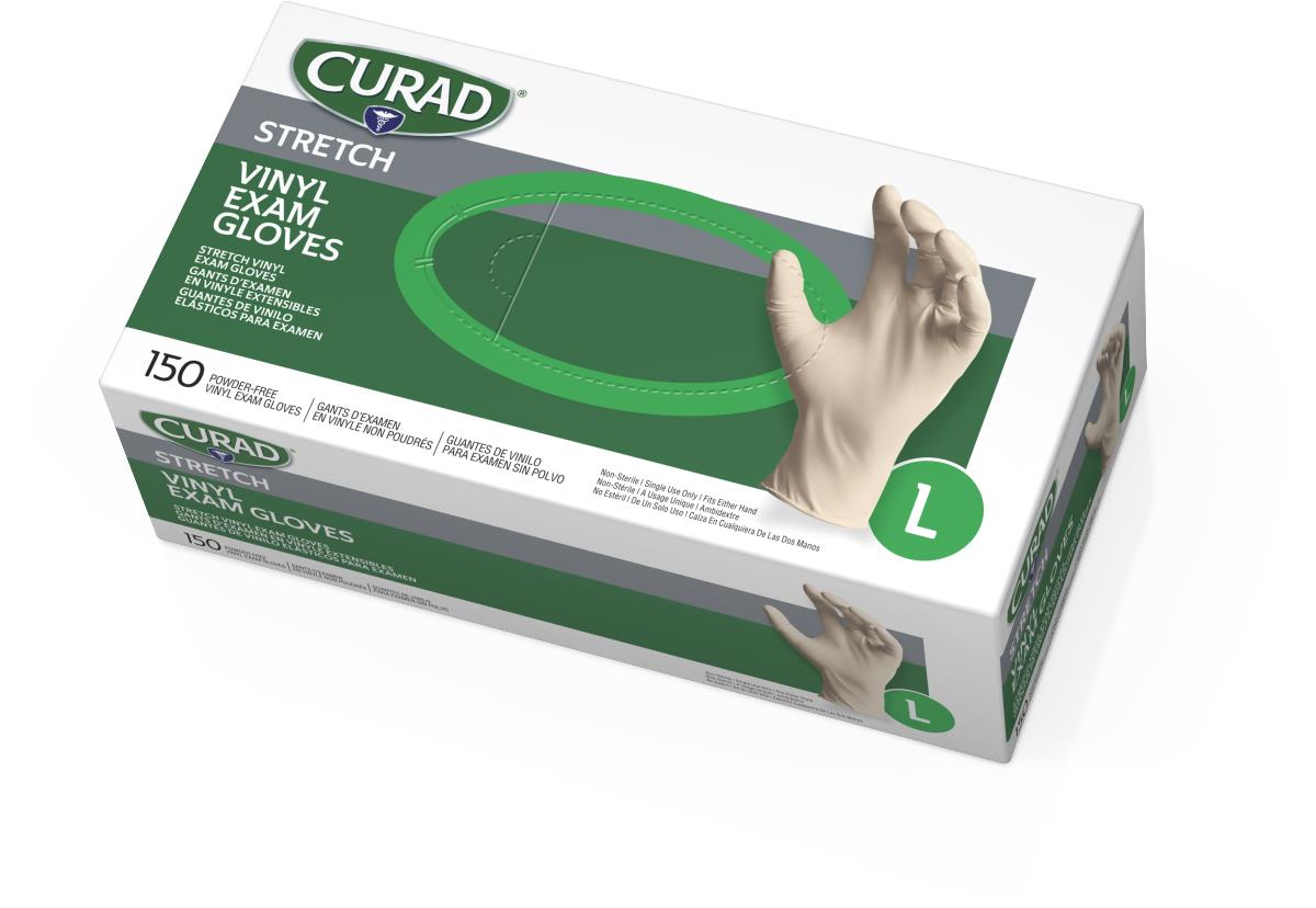 CURAD Stretch Vinyl Exam Gloves