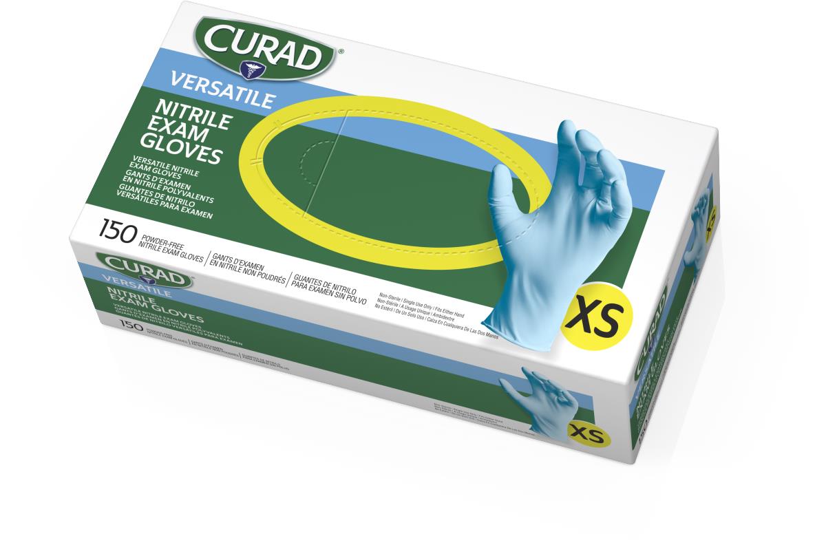 CURAD Powder-Free Textured Nitrile Exam Gloves - BeHope