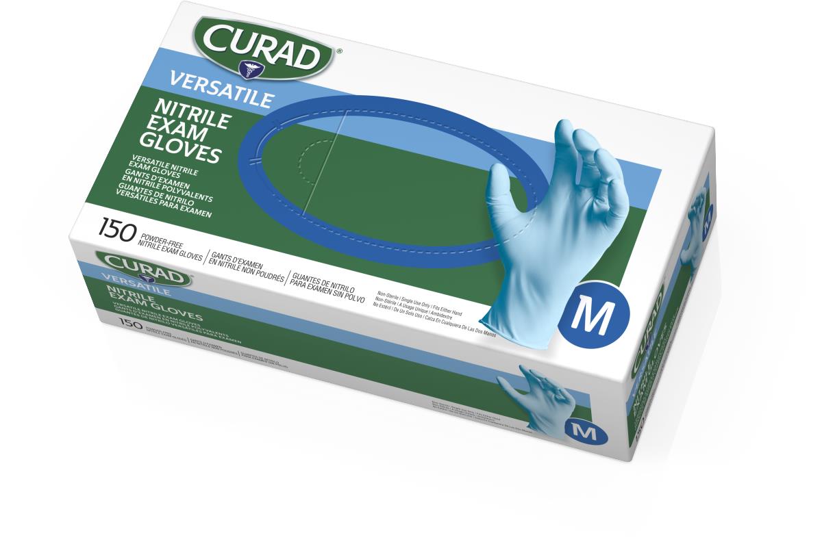 CURAD Powder-Free Textured Nitrile Exam Gloves - BeHope