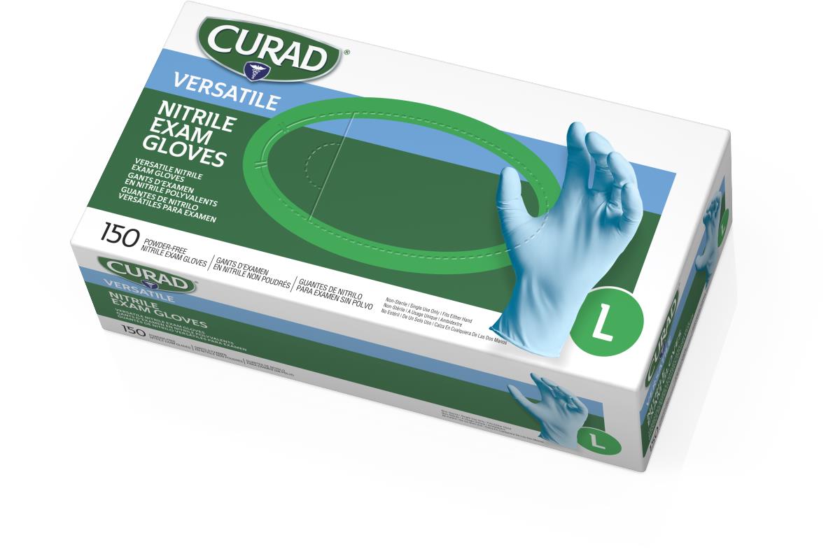 CURAD Powder-Free Textured Nitrile Exam Gloves - BeHope