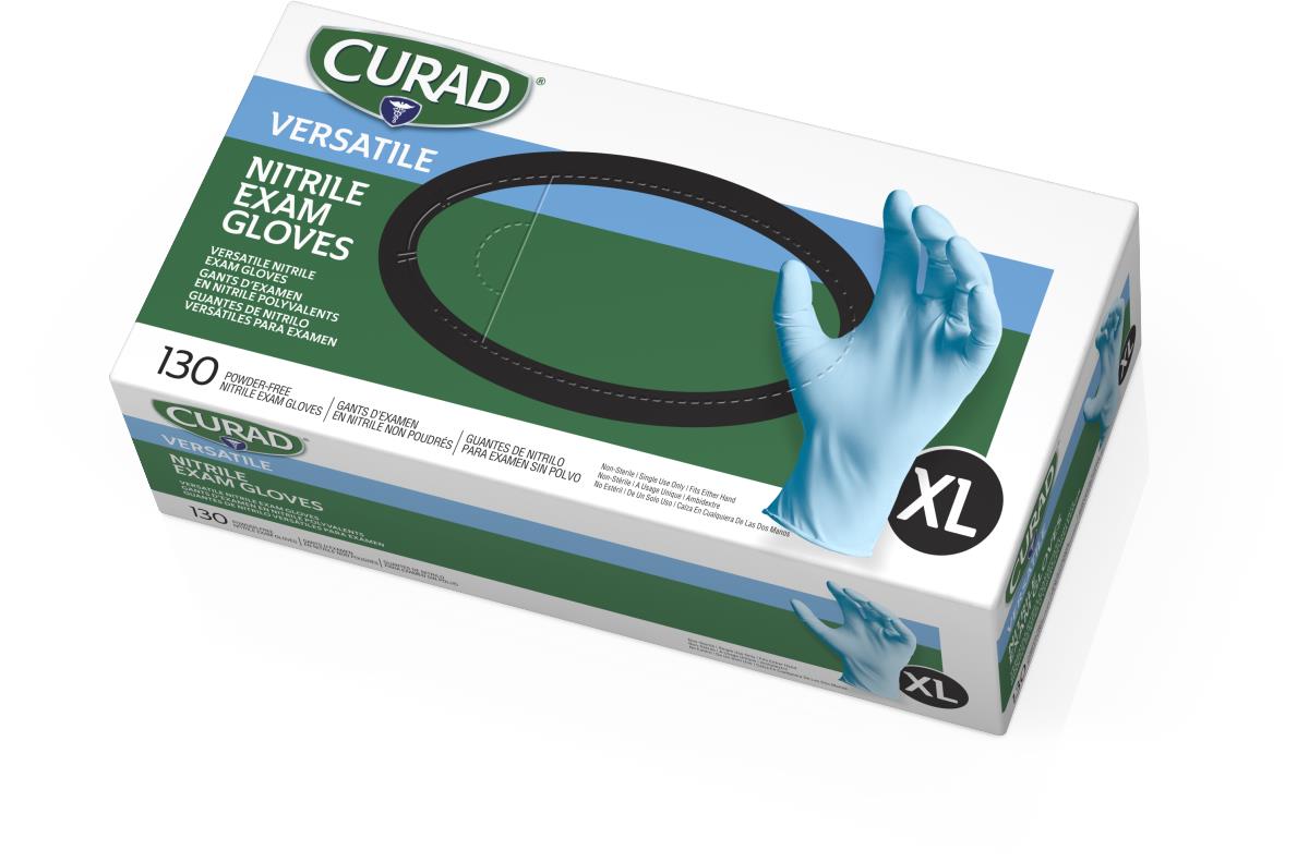 CURAD Powder-Free Textured Nitrile Exam Gloves - BeHope