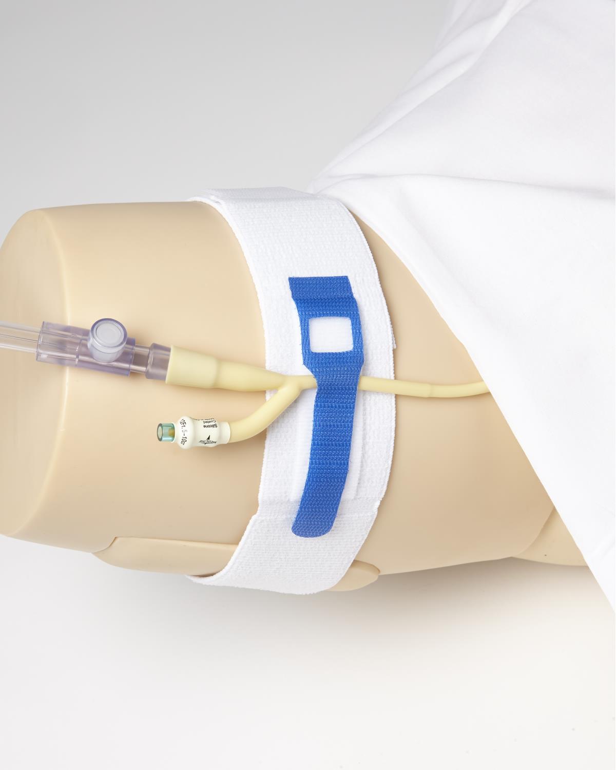 Catheter Strap Medline 2 X 22 Inch, 29 Inch Circumference, Hook And Loop Closure, Elastic
