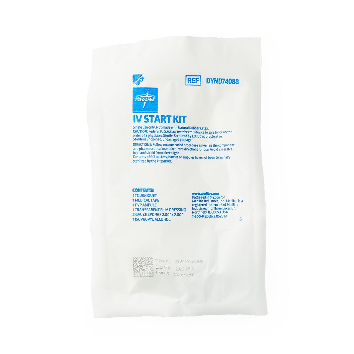 Medline IV Start Kits with Alcohol and PVP Prep - BeHope