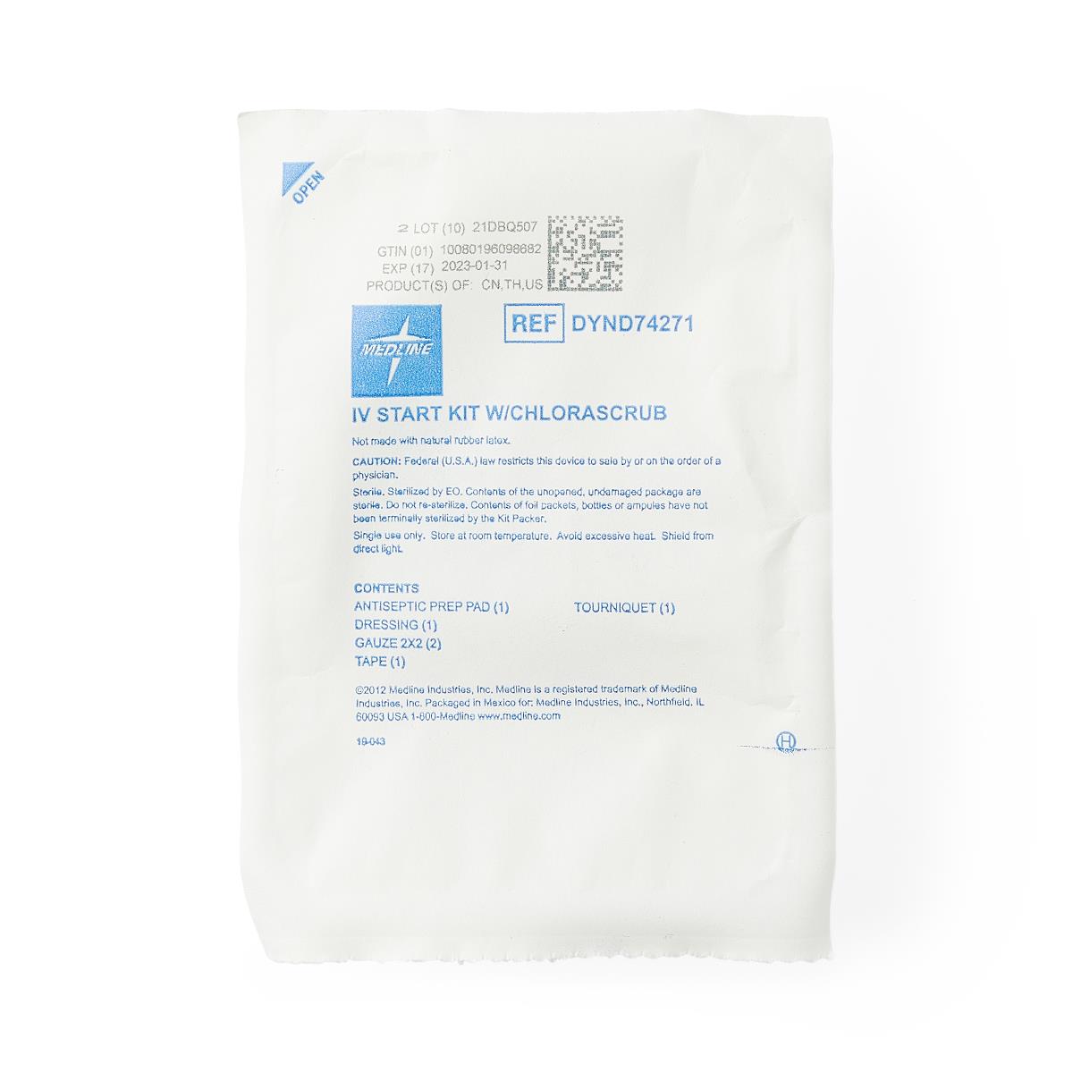 Medline IV Start Kits with Prevantics CHG Prep - BeHope