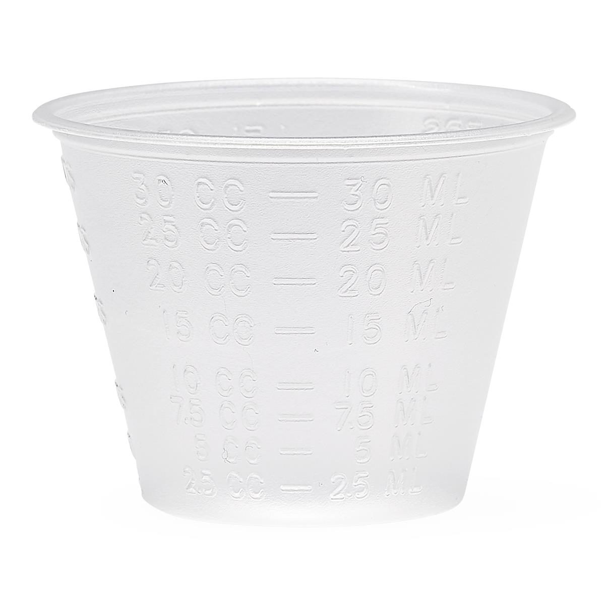 Medicine Cup 1 Oz. Clear Plastic Disposable Nonsterile